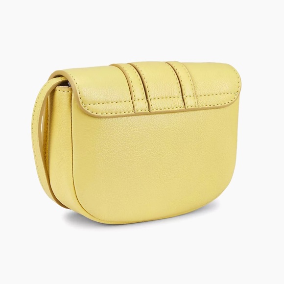 NEW💛See by Chloé Hana Leather Gold Lock Charm Detail Crossbody Bag Russet Green - Picture 3 of 13